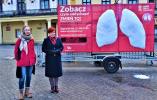 Mobilny, 2-metrowy model płuc stanął na rynku w Cieszynie