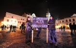 Kilkaset osób przeciwko ACTA w Cieszynie