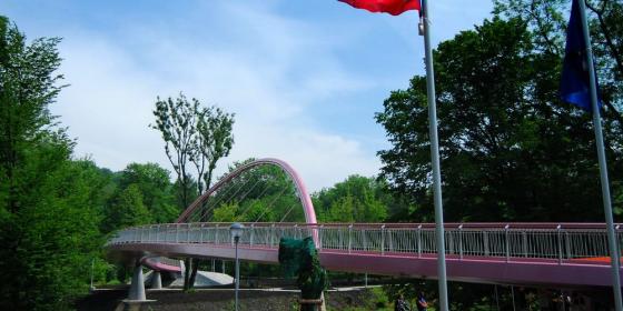 Most sportowy łączący oba Cieszyny jest już oficjalnie oddany do użytku