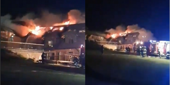 Istebna: Ogień pochłonął część hotelu Złoty Groń 